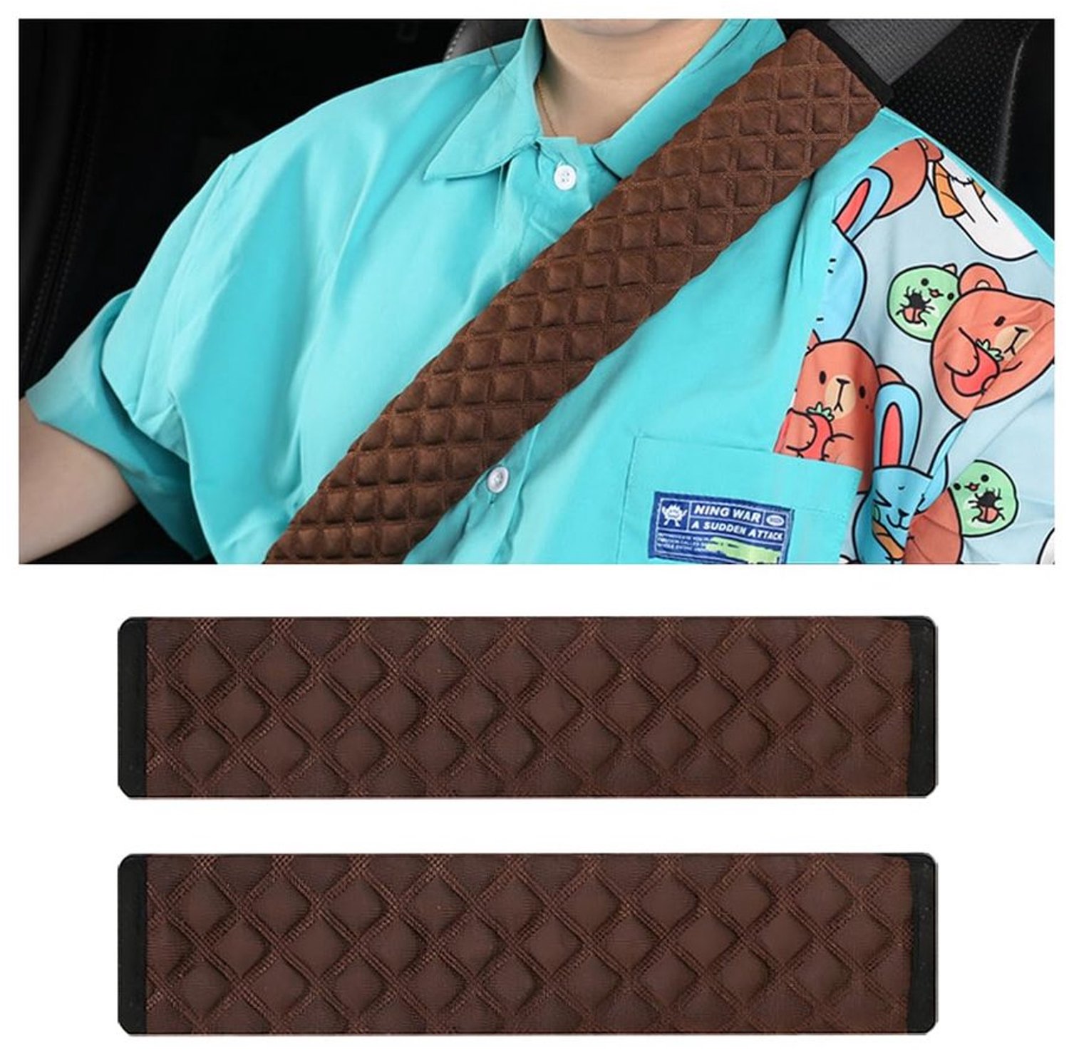 Gordelkussen 2-pack - Zacht Veiligheidsgordel Schouderkussen - Duurzaam Polyester - Universeel - Lichtgewicht - Bescherming tegen Letsel