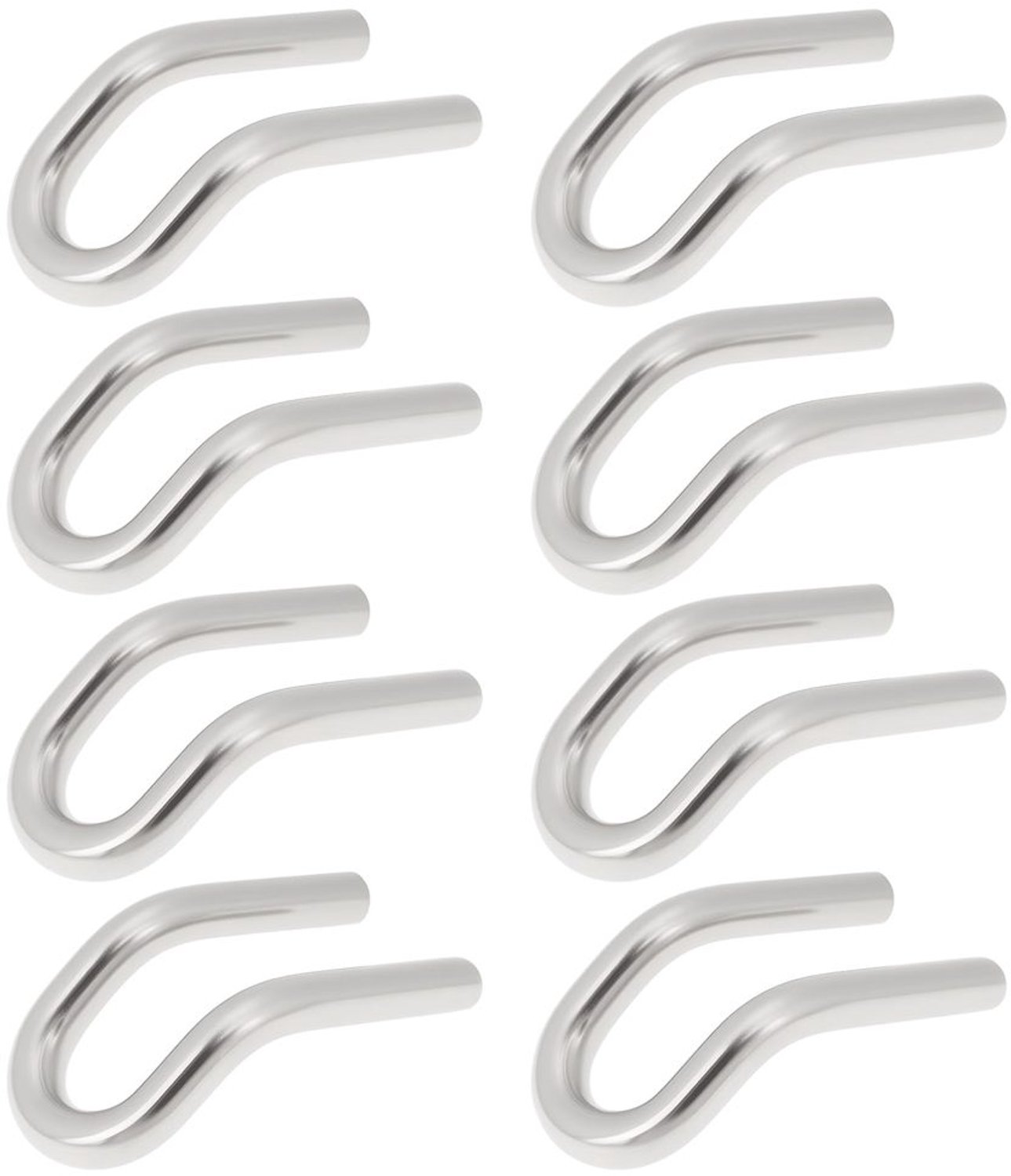 Uitlaat Haken 8 Stuks - Roestvrij Staal - 12mm x 30mm - U-vormige Montage - Sterk en Corrosiebestendig - Voor Motorfiets Uitlaat - Uitlaatbevestiging