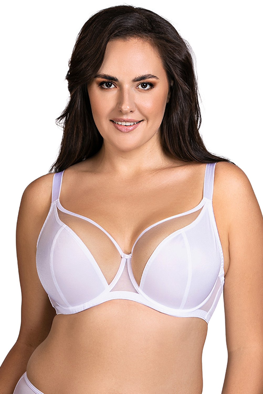 Vivisence Dames Zachte Bh Met Beugel En Mesh Bovenkant Voor Natuurlijke Ondersteuning En Een Elegante Pasvorm Die Het De Dag Comfortabel Maakt Wit