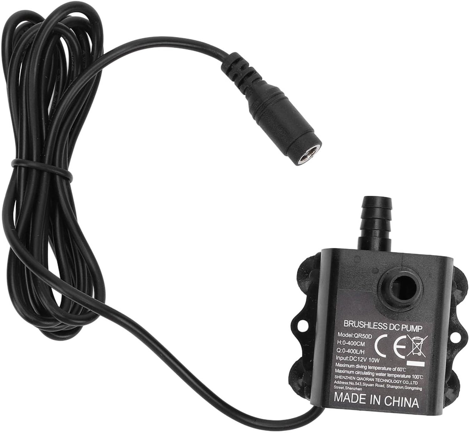 Onderdompelbare waterpomp 12V 10W - IP68 waterbestendig - borstelloos - ideaal voor aquaria en fonteinen - m-winkel