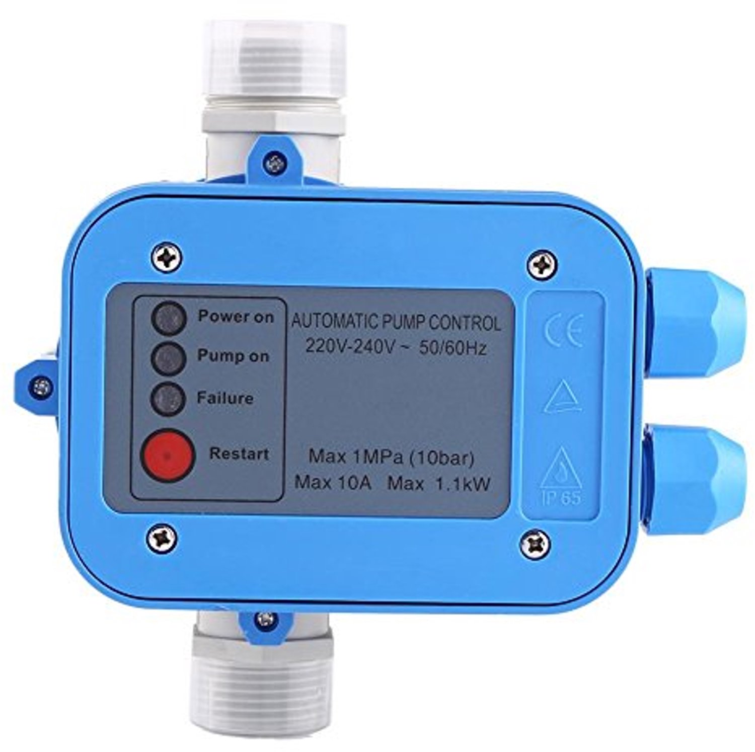 Pompregeling drukschakelaar 10bar drukmonitor, waterpomp drukregelaar Elektronische pompregeling met kabel voor huishoudelijke waterwerken, tuinirrigatie, tuinpomp, dompelpomp