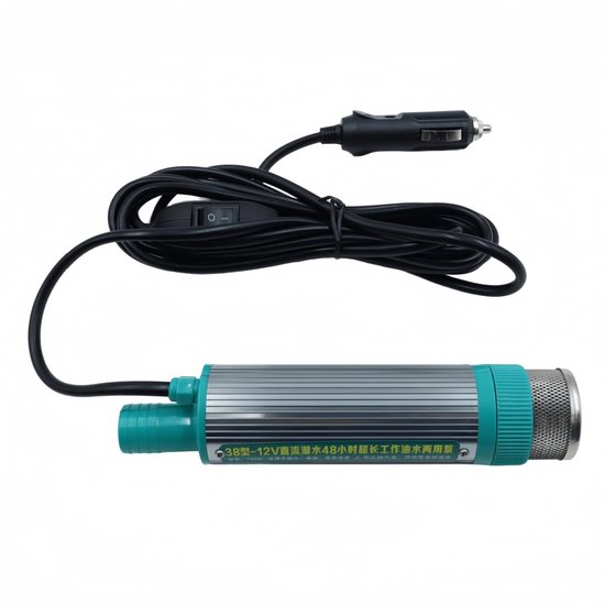 12V draagbare dompelpomp voor brandstofwater, auto-sigarettenaansteker oliepomp met 5m kabel voor diesel, kerosine en water — afbeelding 4