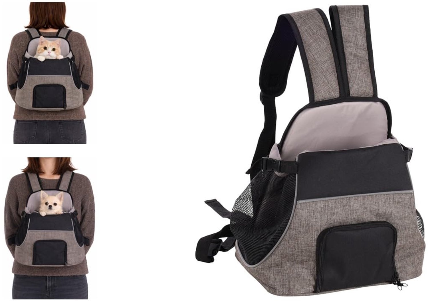 Transporttas voor Puppies - Taupe, 29 x 23 x 38 cm