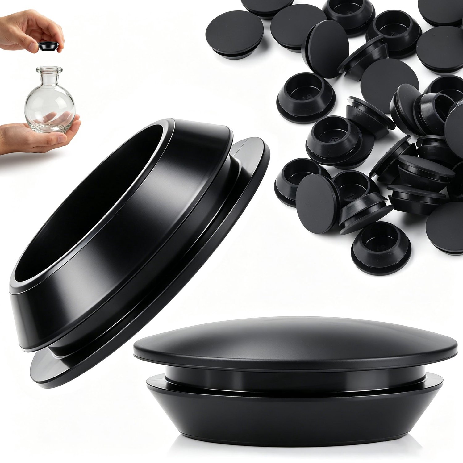 Set van 8 Silicone Stoppen voor Sleuven 35-38 mm