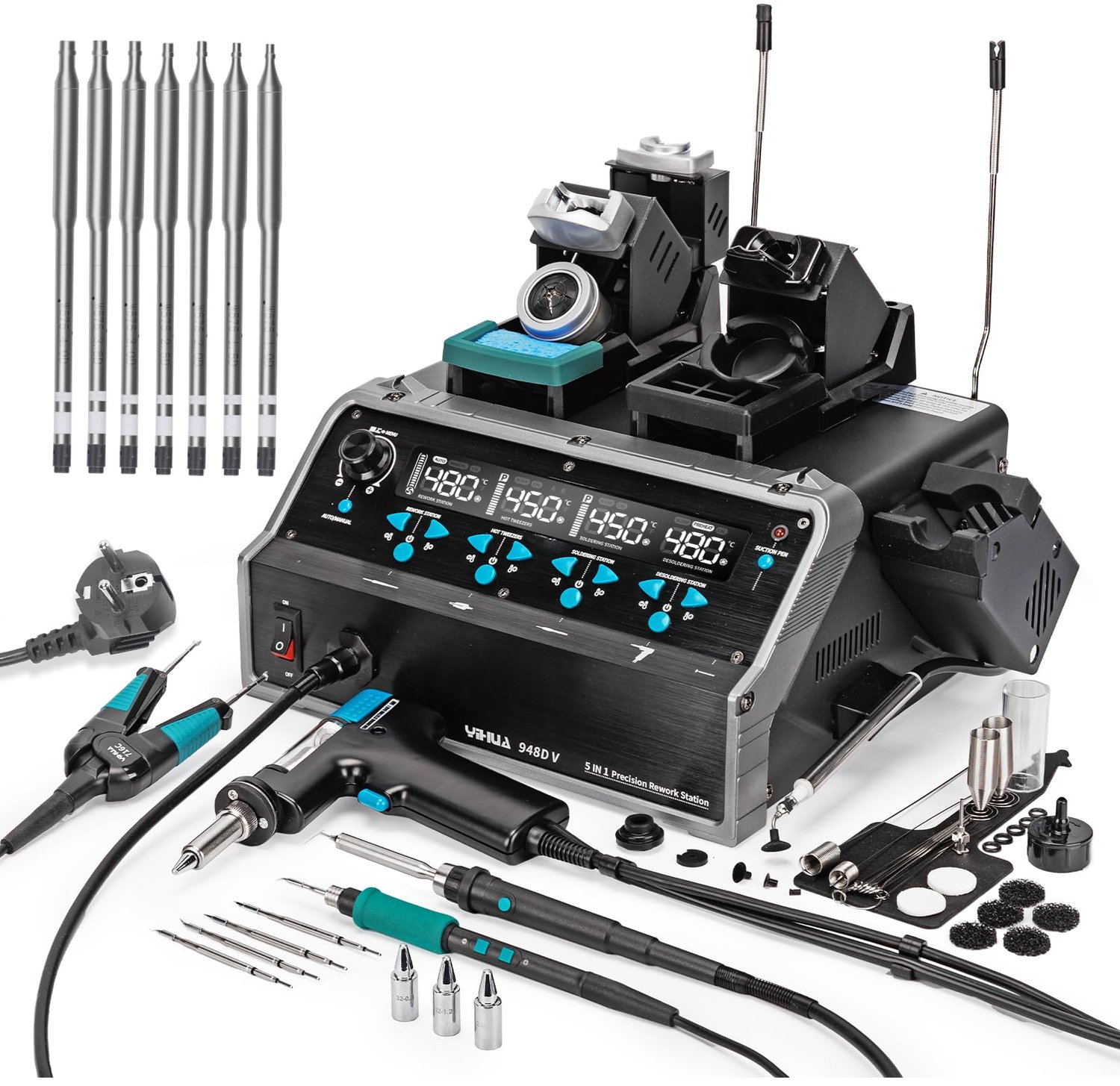 5-in-1 Micro Soldering Station met Professionele Gereedschappen