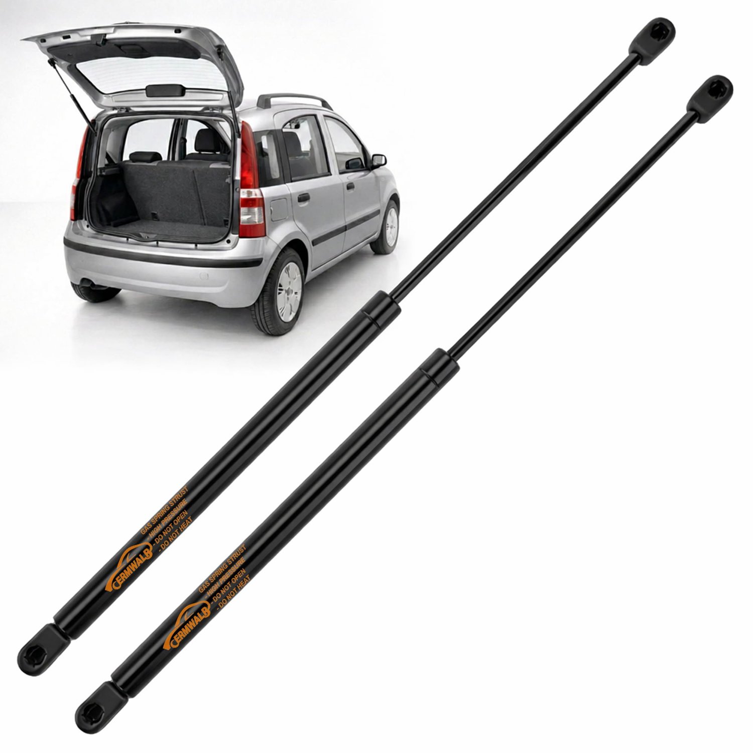 2 Stuks Achterklepdemper voor Fiat Panda met Gasveer