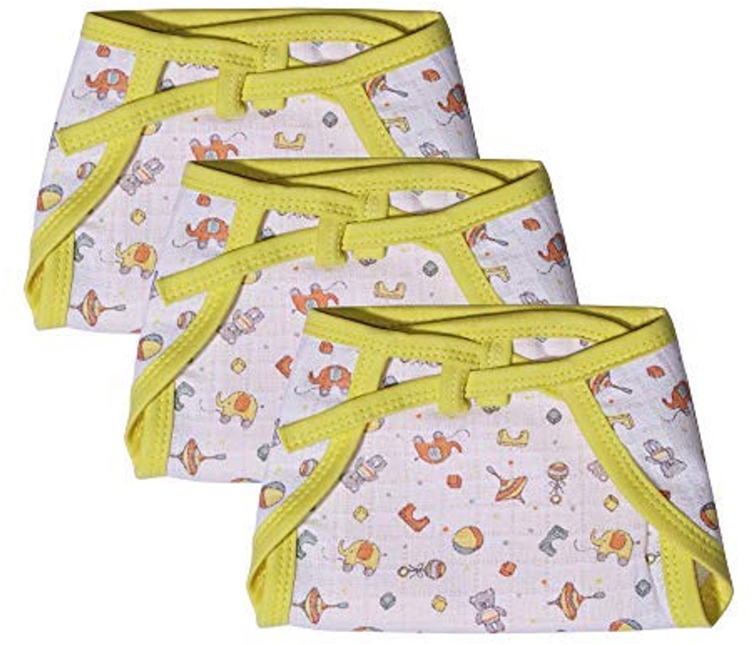 Premium Katoenen Luiers voor Pasgeboren Baby's, Set van 3 (6-12 Maanden)