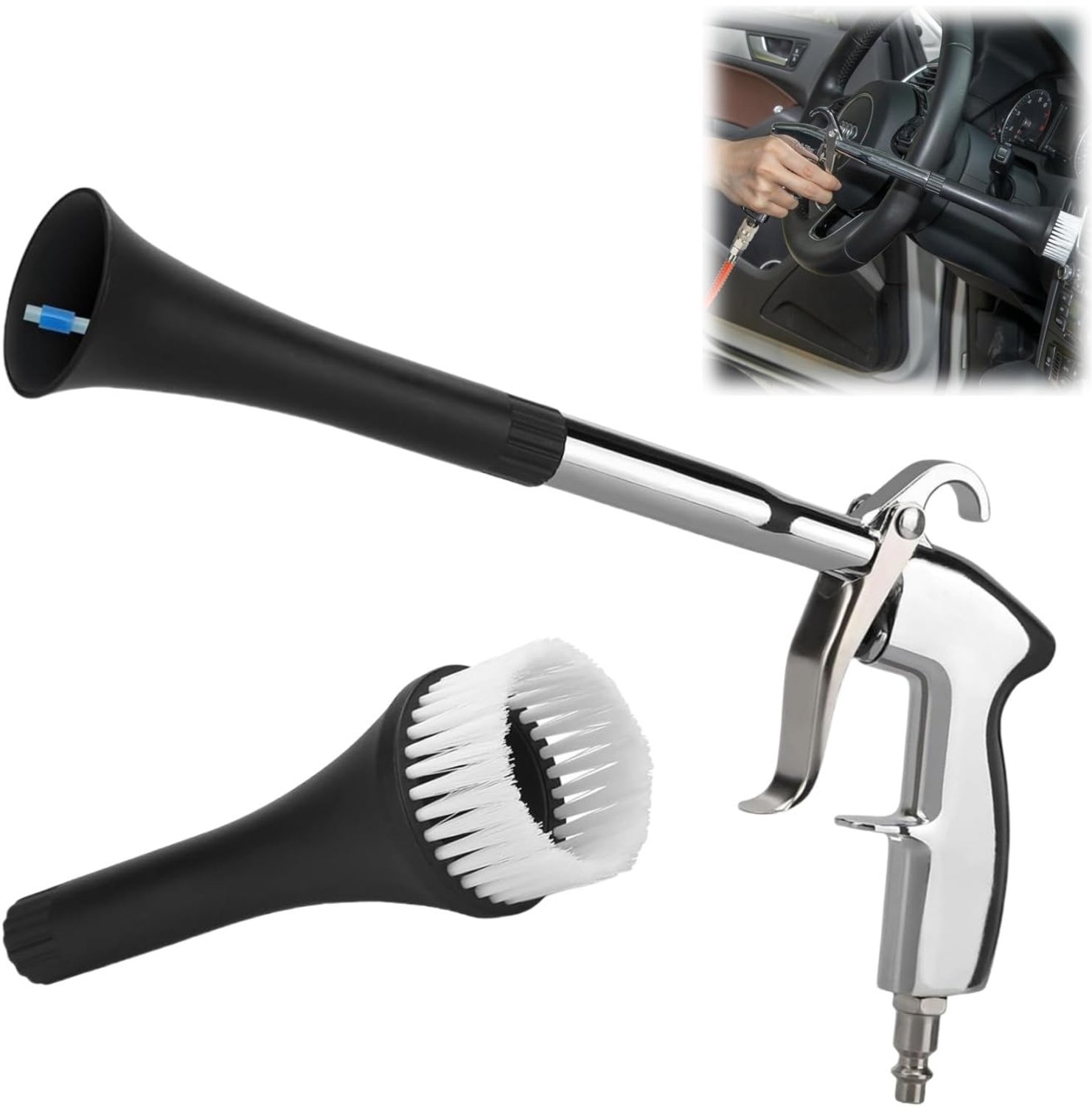 Auto Reinigingspistool met 2 Mondstukken voor Binnenreiniging