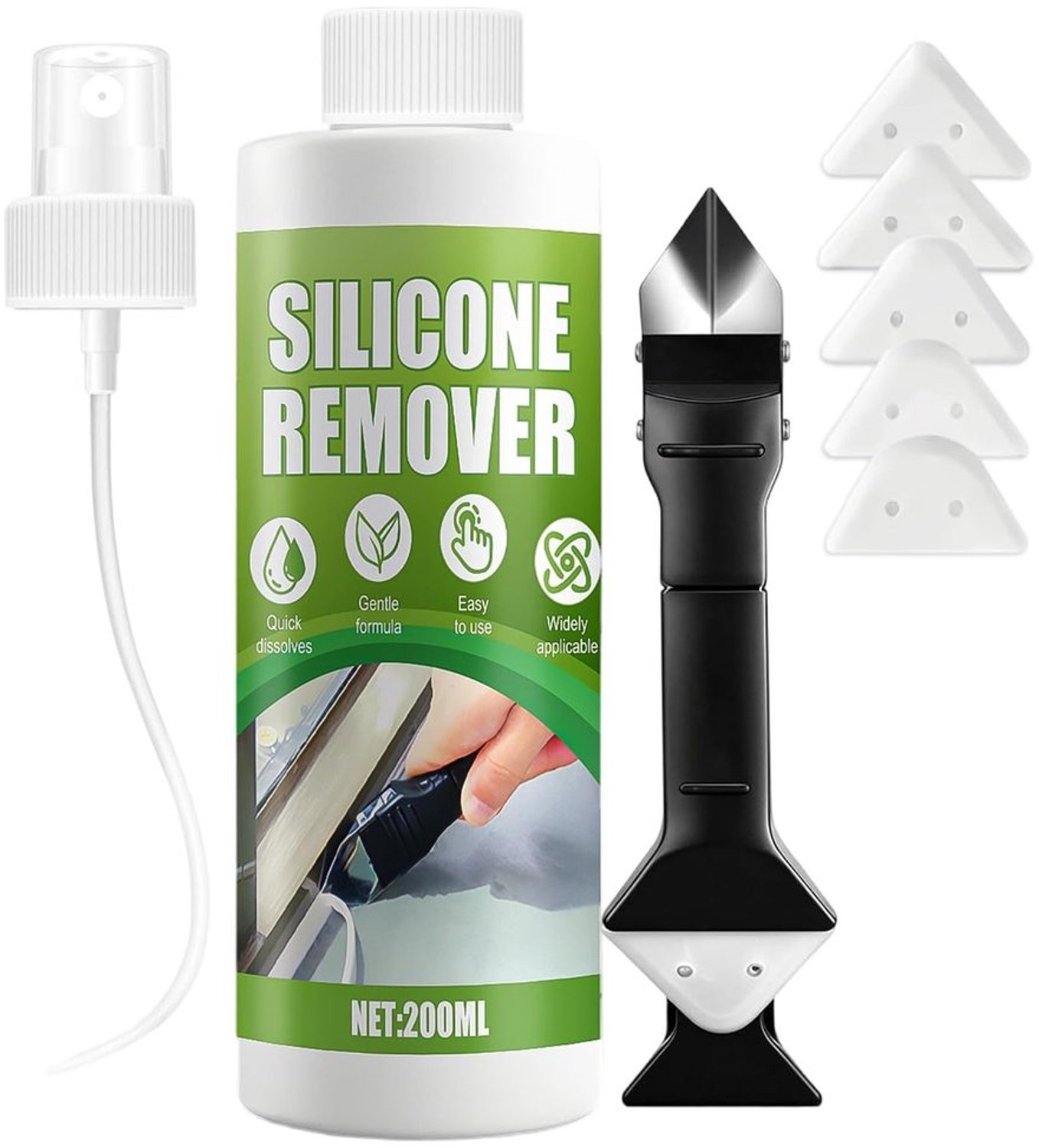 Silicone Verwijderaar met Schraper voor Gemakkelijk Schoonmaken