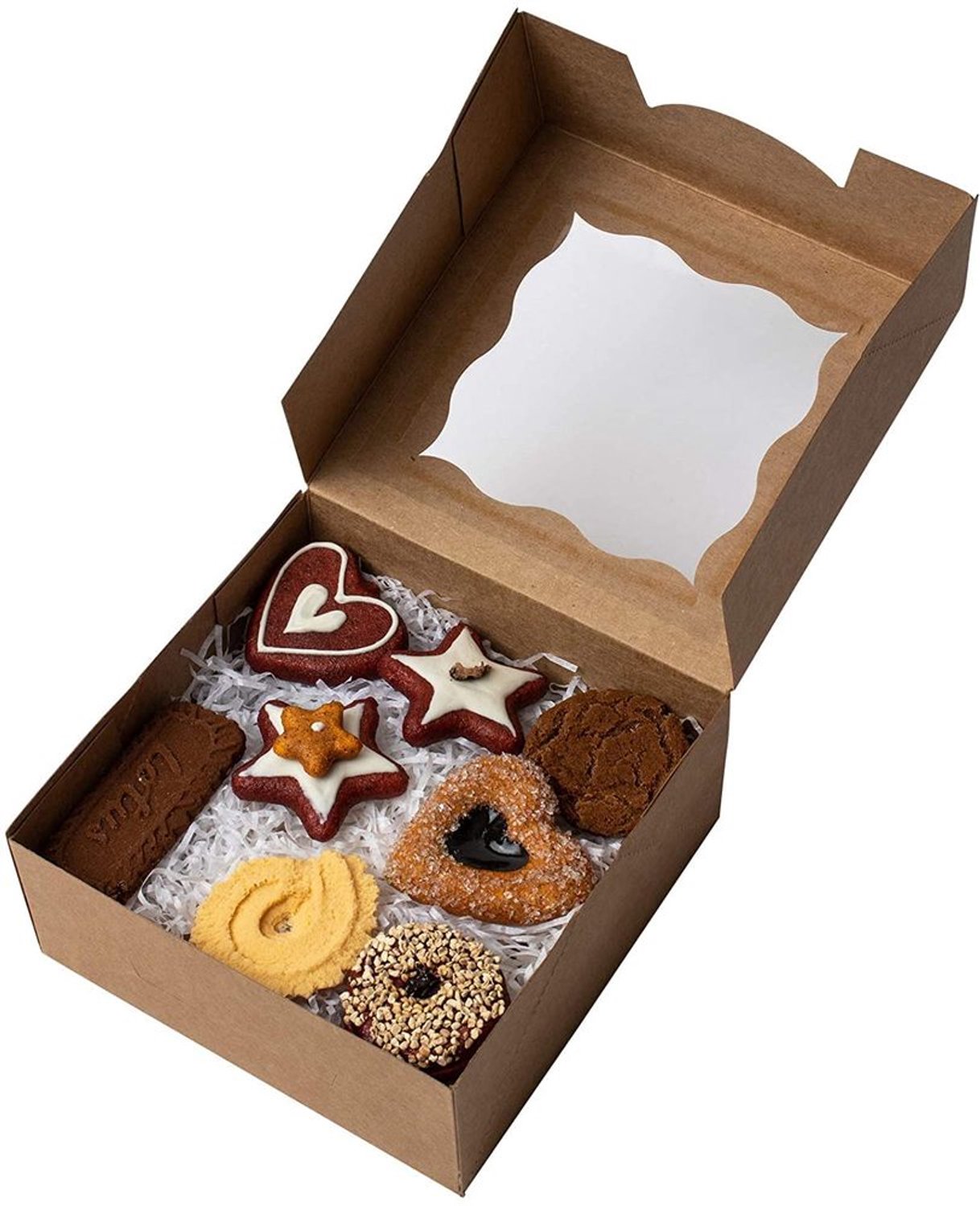 Set van 24 Kraft Papieren Cadeaudozen met Venster