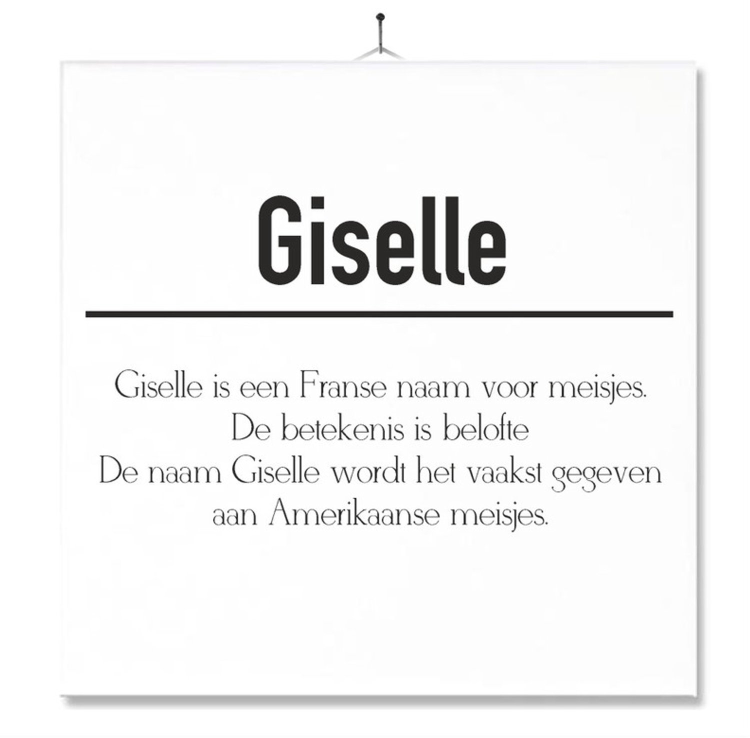 MC Living Tegel Met Opdruk | Betekenis | Kado | Cadeau | Met Naam - Gisella Multi-Color