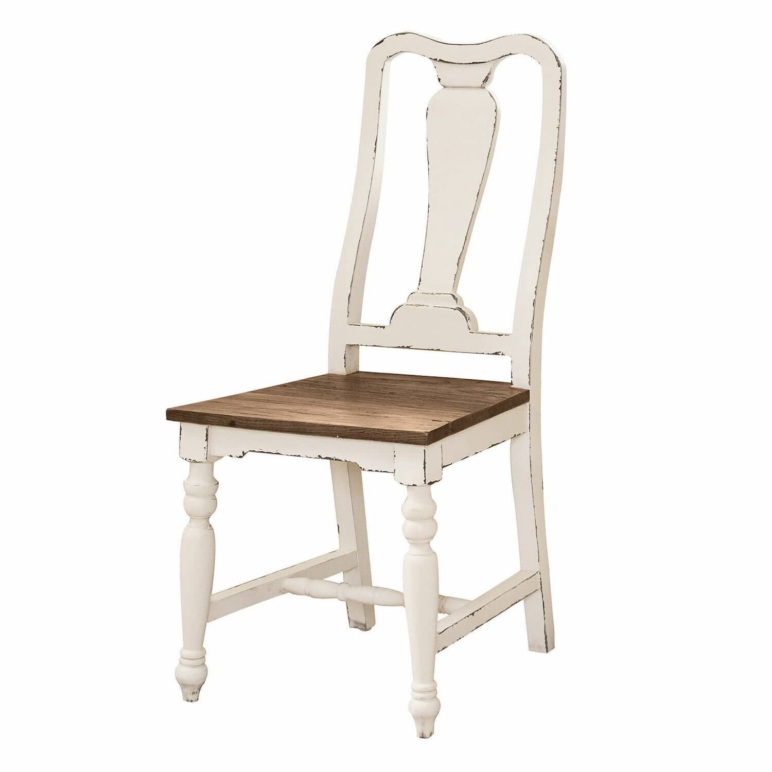 Loberon Stoel Harry wit/bruin