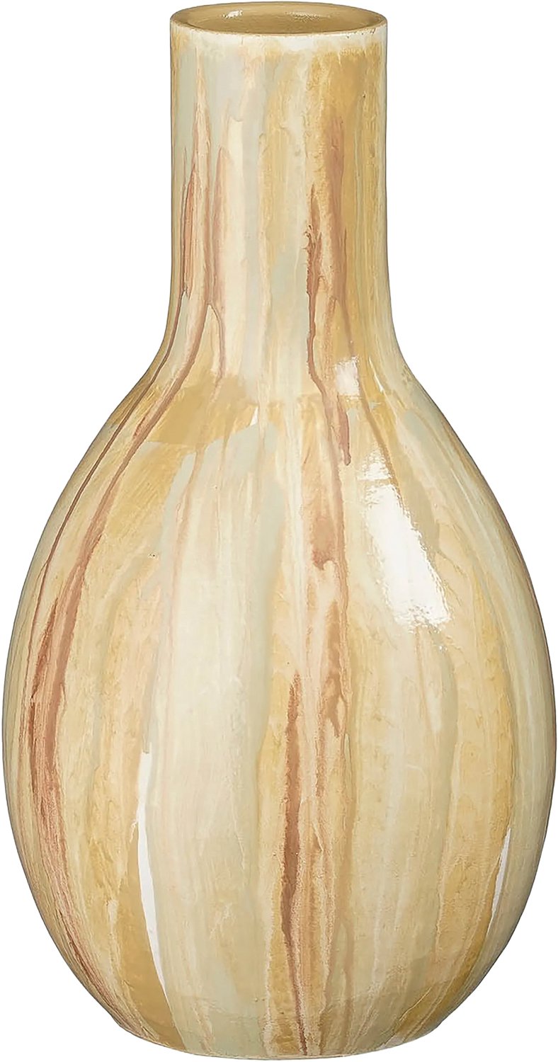 Goossens Vaas Nigel - bruin - keramiek - 22 x 40 x 22 keramiek licht bruin
