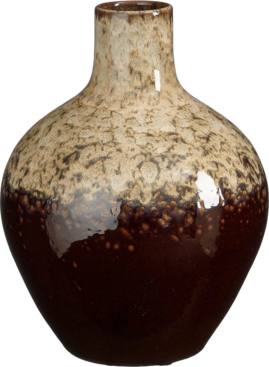 Goossens Vaas Amalia - bruin - keramiek - 24 x 30 x 24 keramiek bruin
