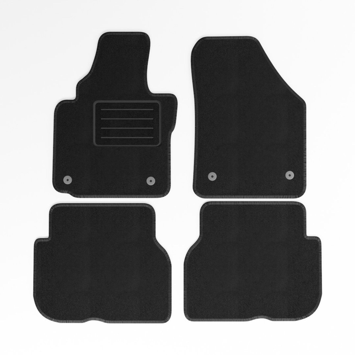 Mats4all | Naaldvilt automatten passend voor Volkswagen Touran 5 persoons 2003-2015 | Antislip | Met versterking | 4-delig | Automatten | Mattenset