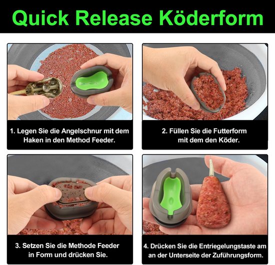 5-in-1 Feeder Accessoires voor Karpervissen met Diverse Gewichten — afbeelding 3