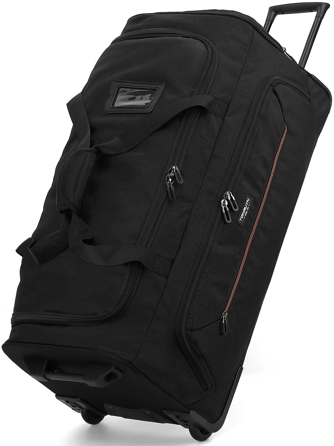 Rolling Travel Duffle Bag voor Mannen en Vrouwen, Zwart