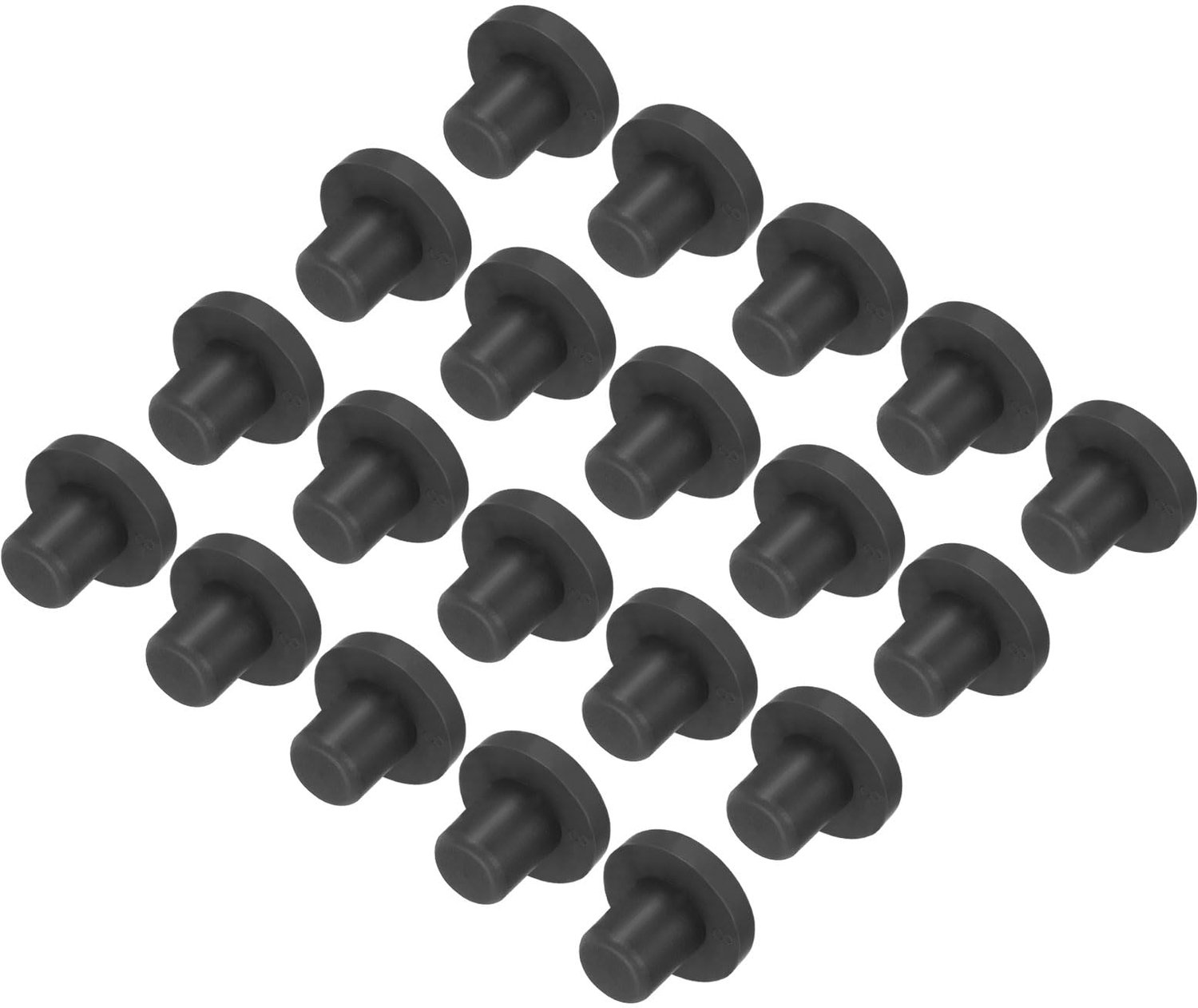 Set van 20 Rubber Stoppen 8 mm voor Diverse Toepassingen