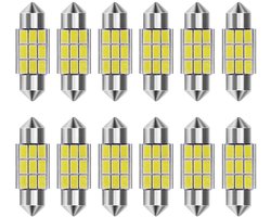 LED Torpedolampen - Ultra Helder - 12 Stuks - Wit - Binnenverlichting - Voor Auto, Koepel, Kofferbak, Leeslampen