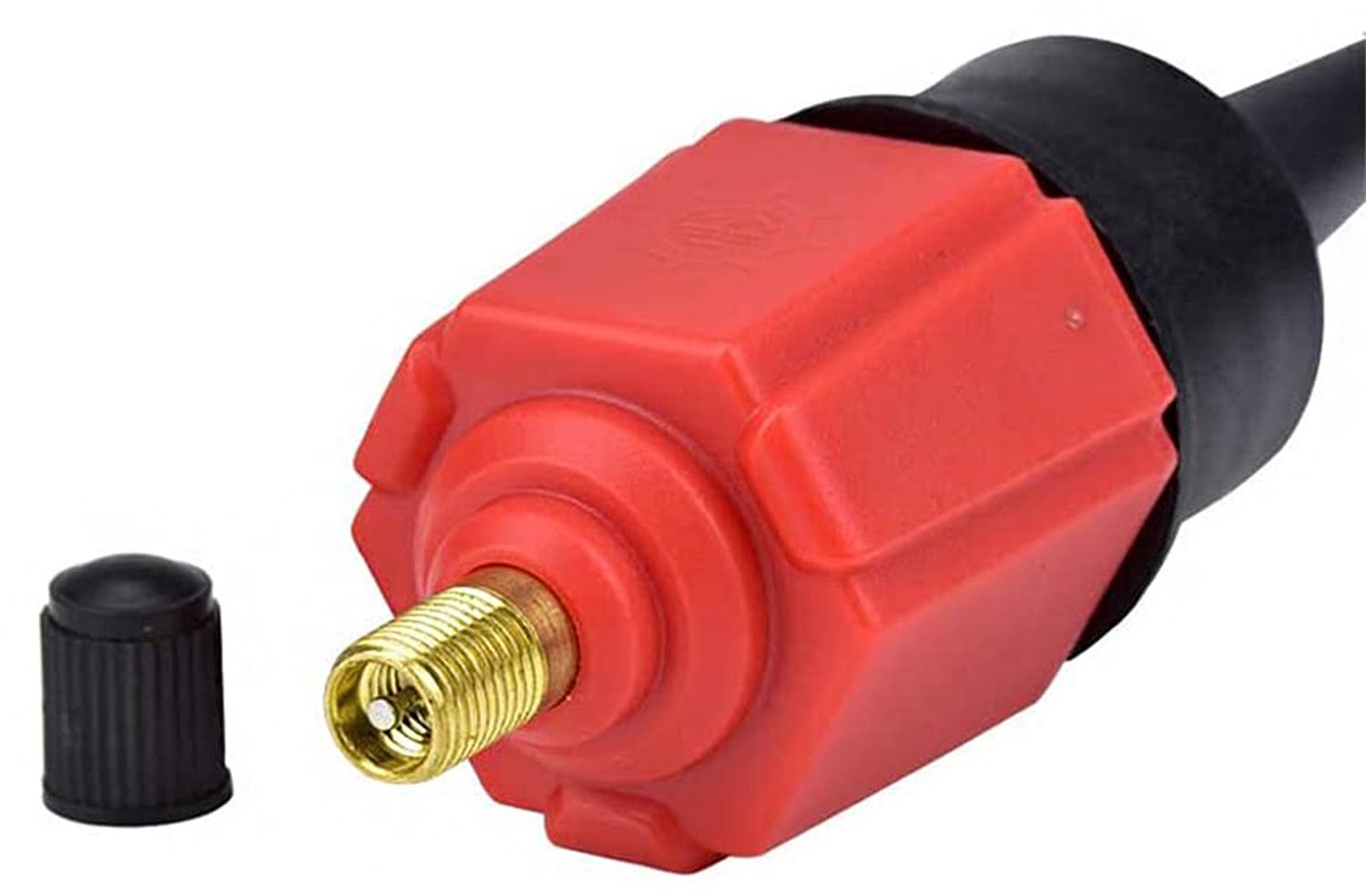 Compressor naar opblaasbare pompventiel - Opblaasbare ventieladapter - Stevige constructie - Rood - Geschikt voor luchtmatras zwemring ka... – foto 3