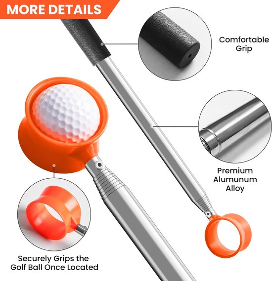 Golfbal Retriever met Telescopische Scoop — afbeelding 2