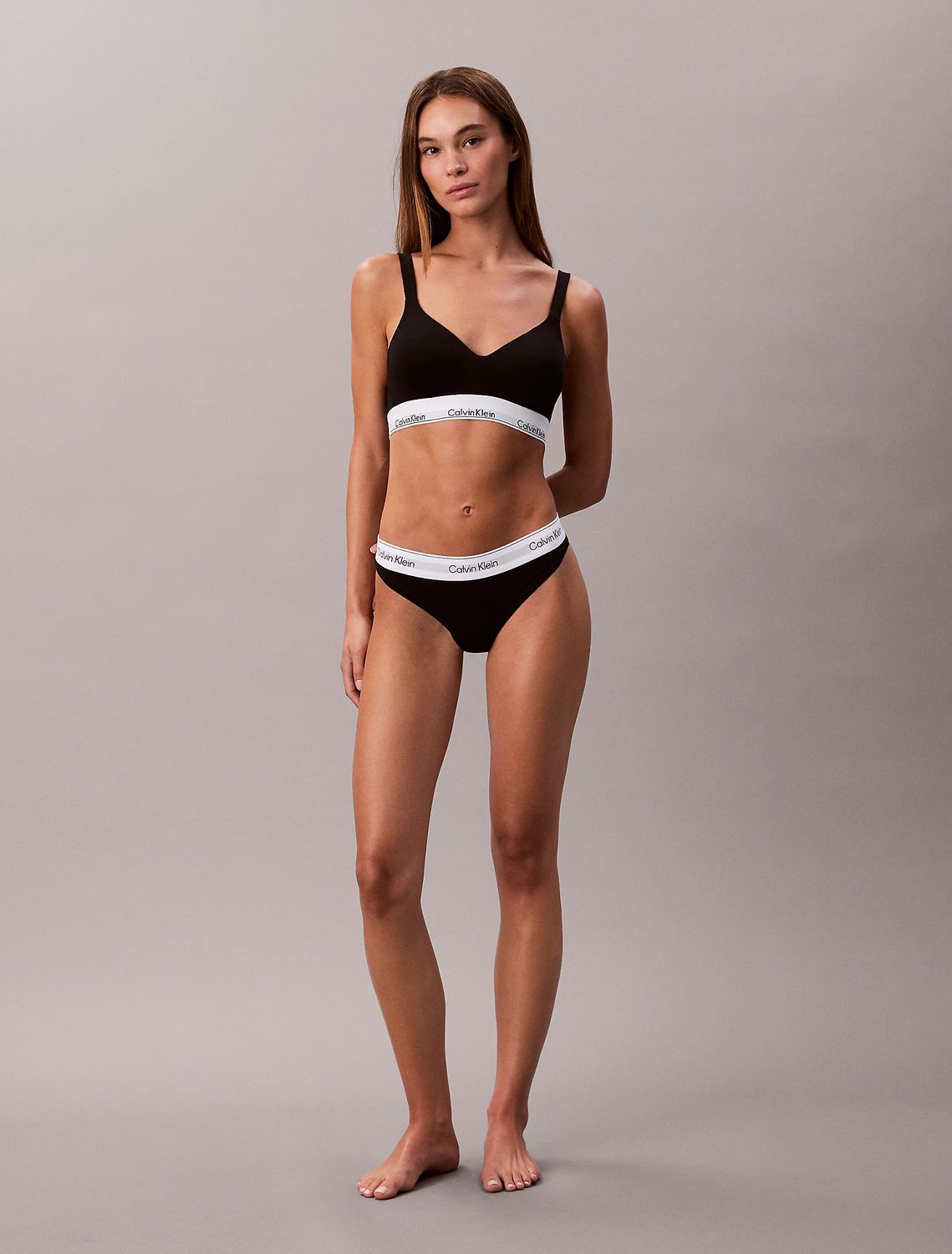Calvin Klein Lift Bralette van katoen en modal - zwart - S (1)