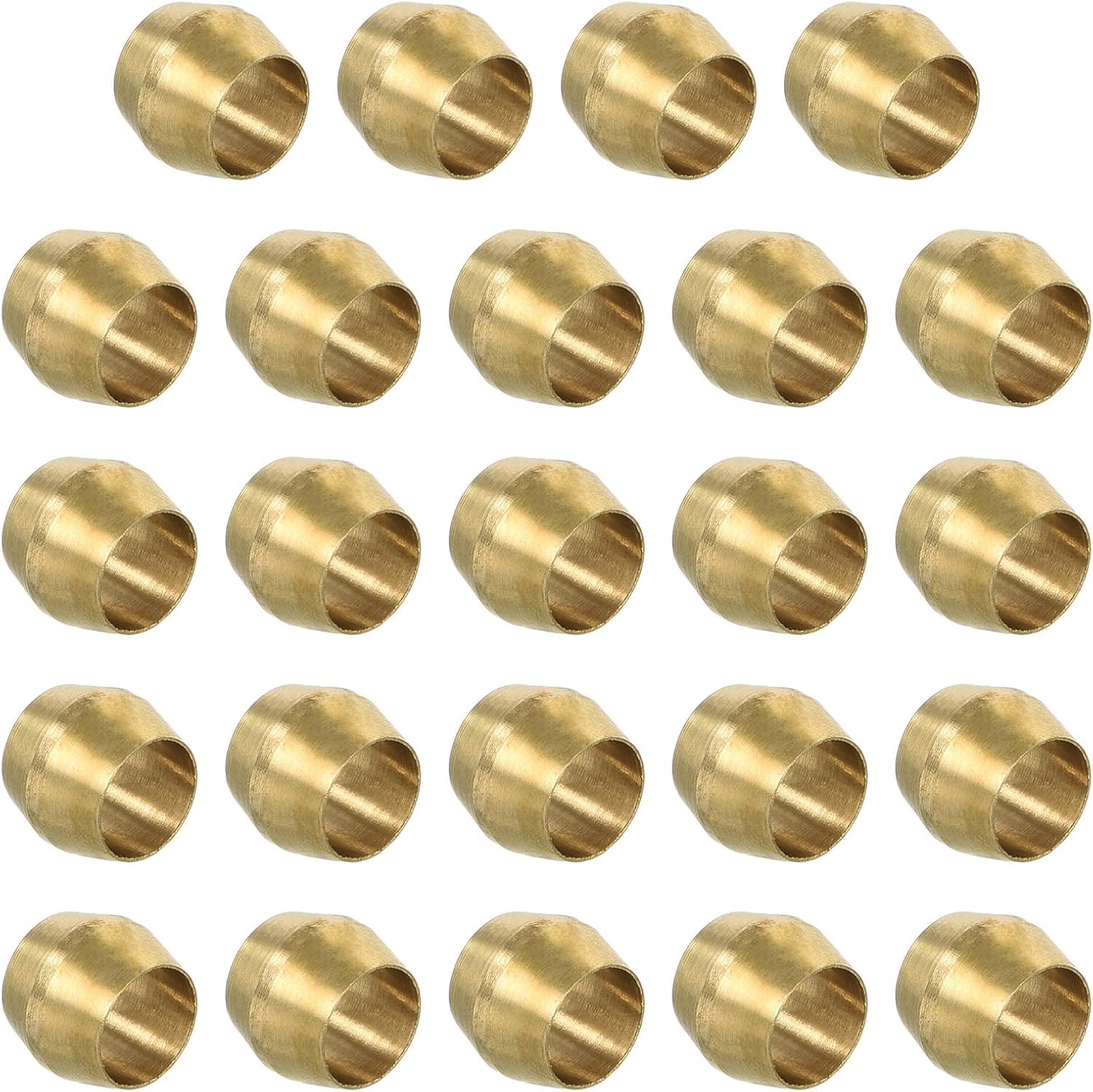Messing compressie mouw ferrules 3/16" ID - 24 stuks - corrosiebestendig en duurzaam - ServiceTopper