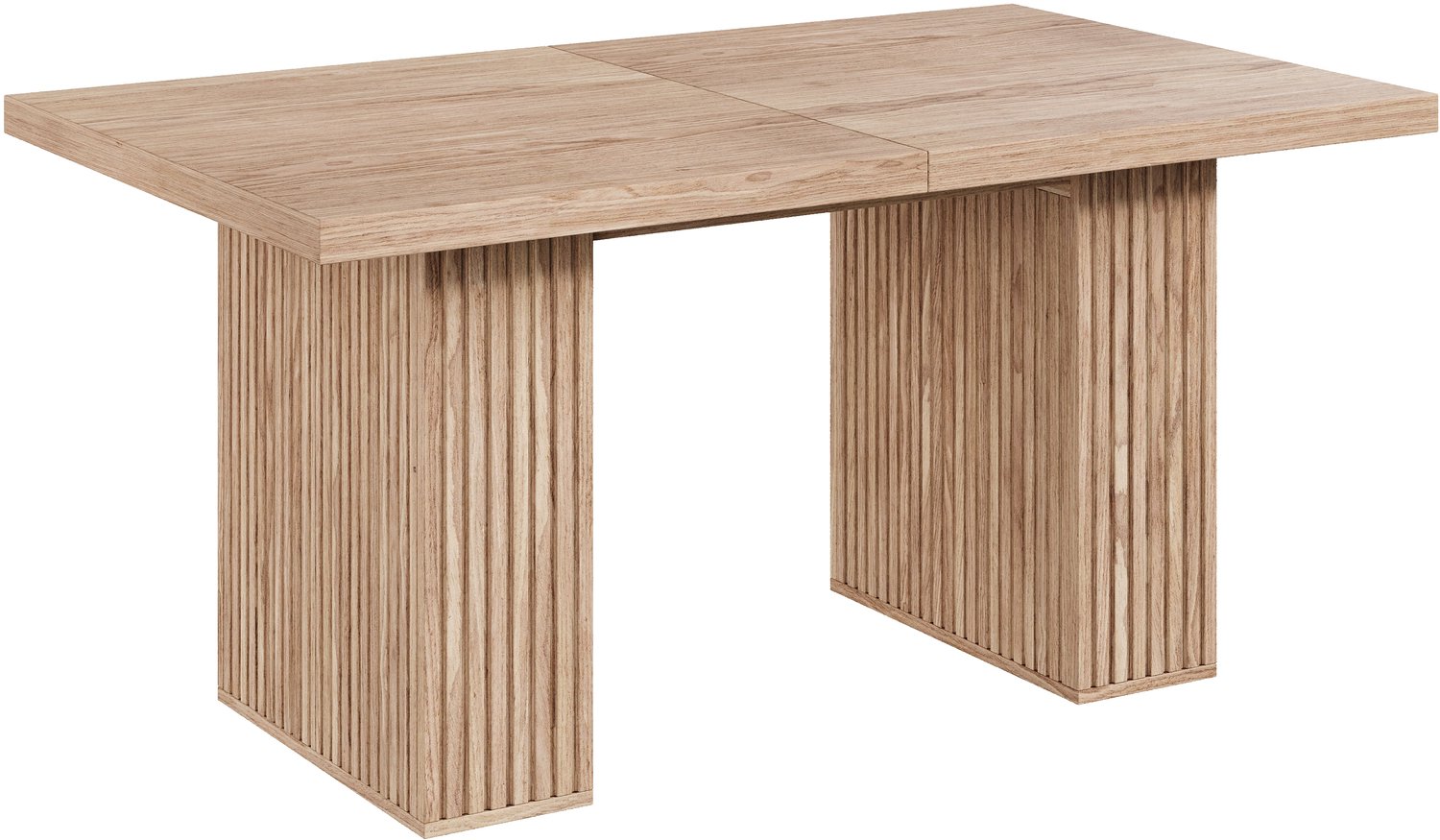 REDOM Uitschuifbare eettafel 150/190 x 90 cm - Met 2 opbergkasten - Eikenkleur Eikenlook