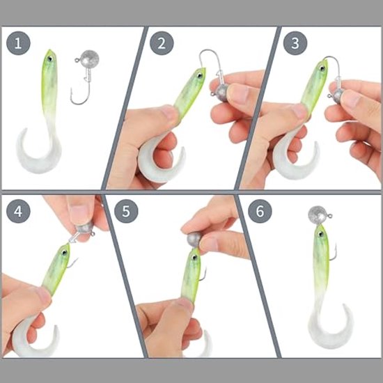 Set van 50 Jig Heads met Diverse Gewichten voor Vissen — afbeelding 4