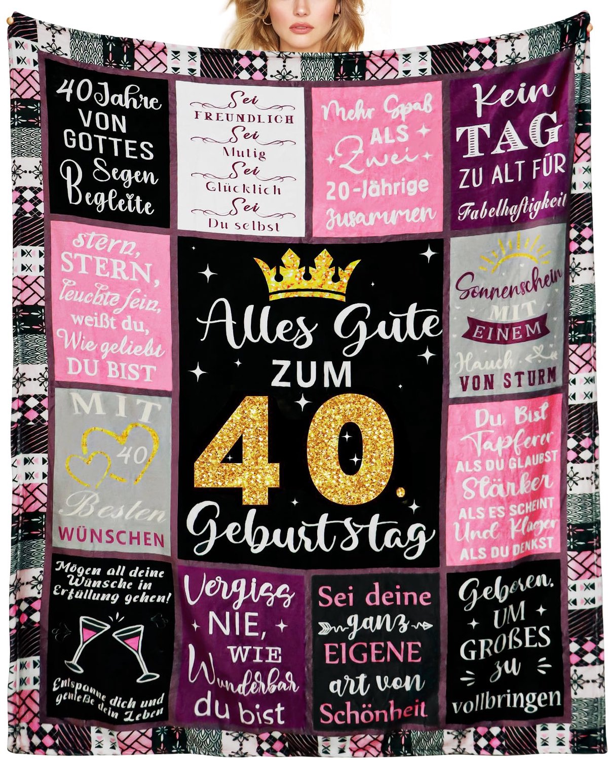 Cuddly Dekentje voor Vrouwen - Roze Flanel - 150 x 130 cm