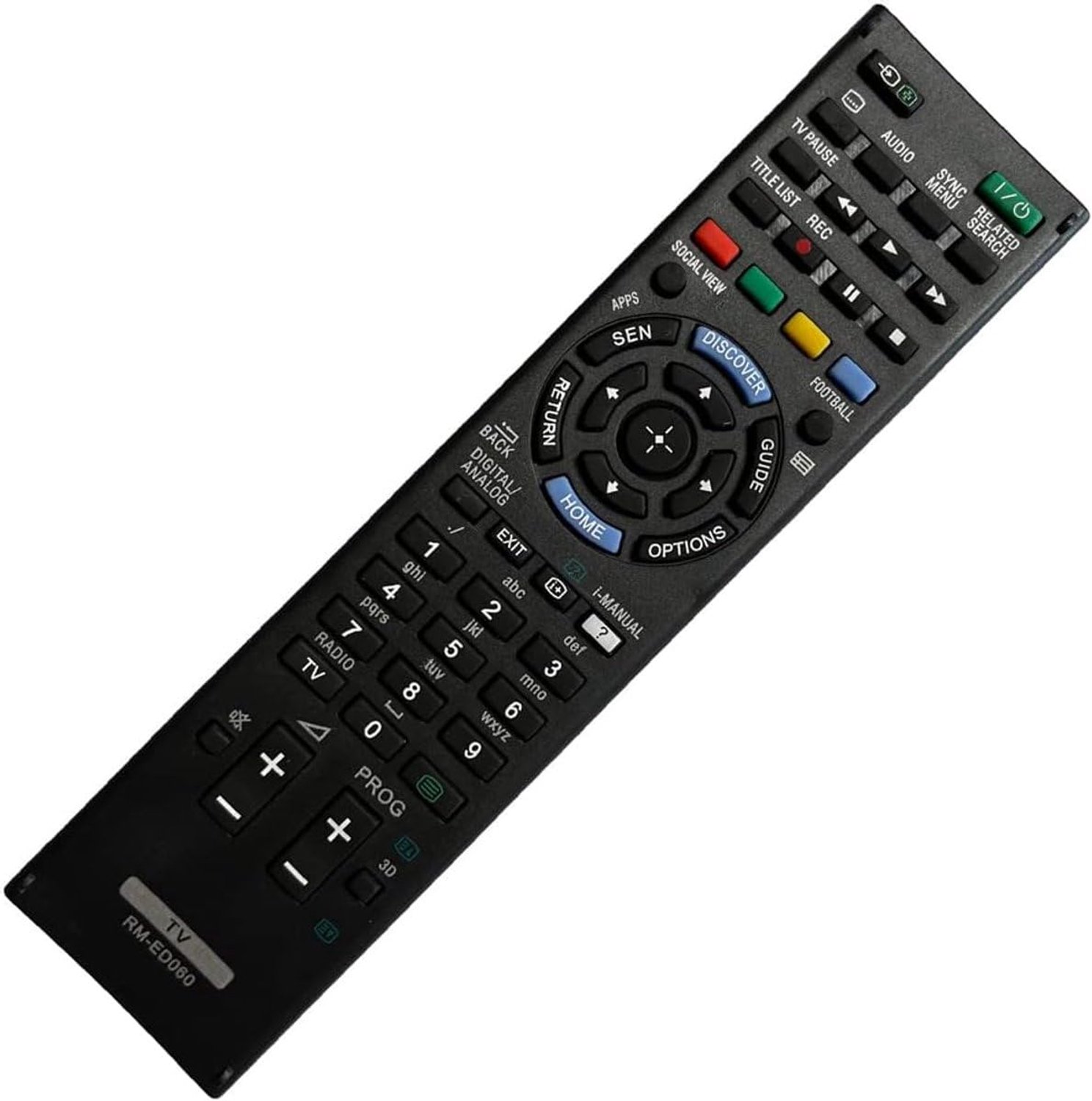 Vervangende Afstandsbediening voor LCD/LED/Smart Televisies - Geschikt voor Model RM-ED060