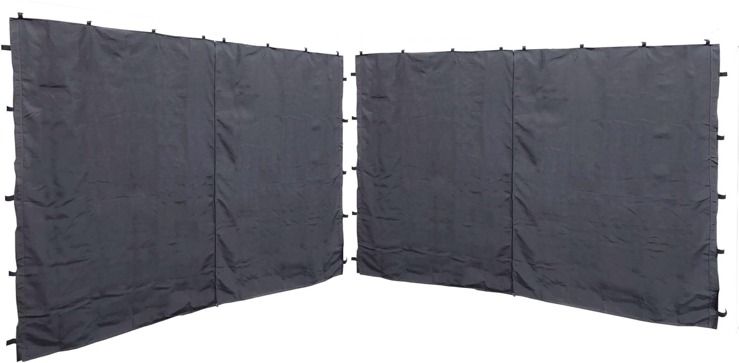 Set van 2 Zijwanden voor Paviljoen Nizza 3x4m Grijs