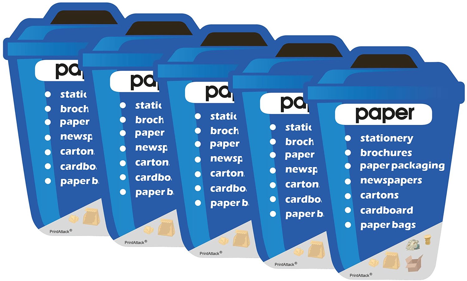 Afvalscheiding Sticker Set voor Container