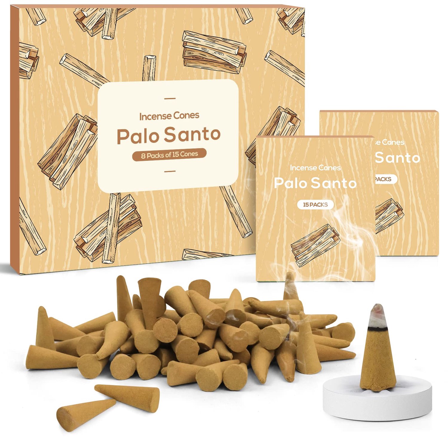 120 Stuks Geurende Palo Santo Wierookkegels