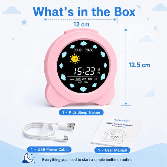 Kinderwekker met LCD Display en Slaapmonitor — afbeelding 2