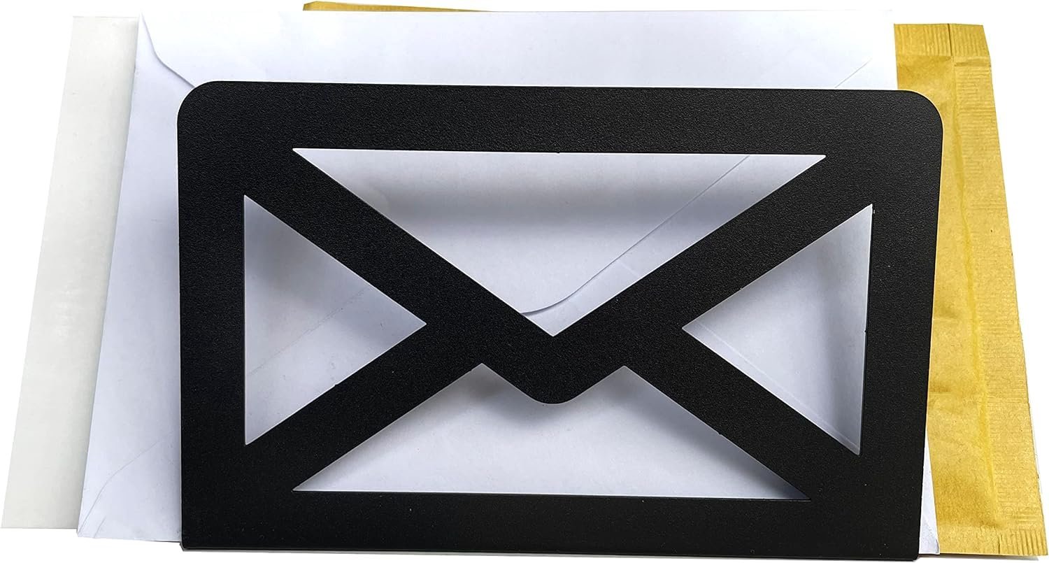 Organizer voor Brieven en Enveloppen - 100% Metaal in Zwart