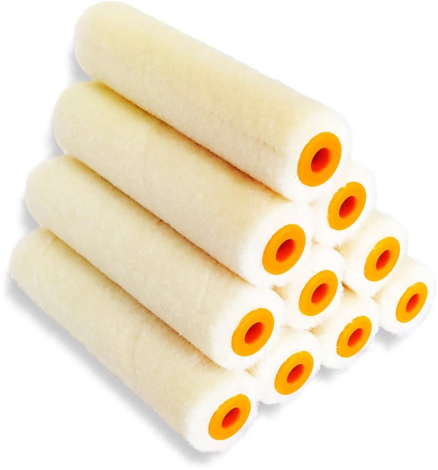 Set van 10 Mini Vervangwielen voor Velours Roller - Geschikt voor Verf en Vernis
