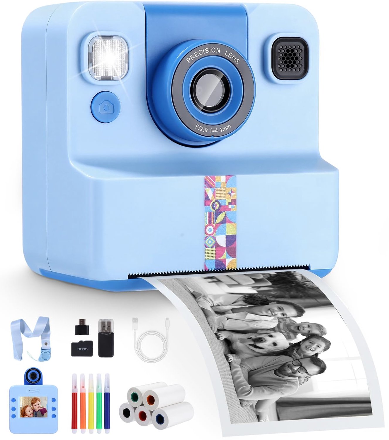 Instant Camera voor Kinderen met 1080P HD en Printfunctie