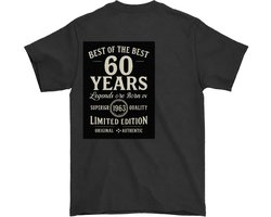 Grappig Verjaardag Shirt – Legends Are Born In 1963 – Unisex T-Shirt voor Dames & Heren – Origineel Cadeau voor 60 jaar