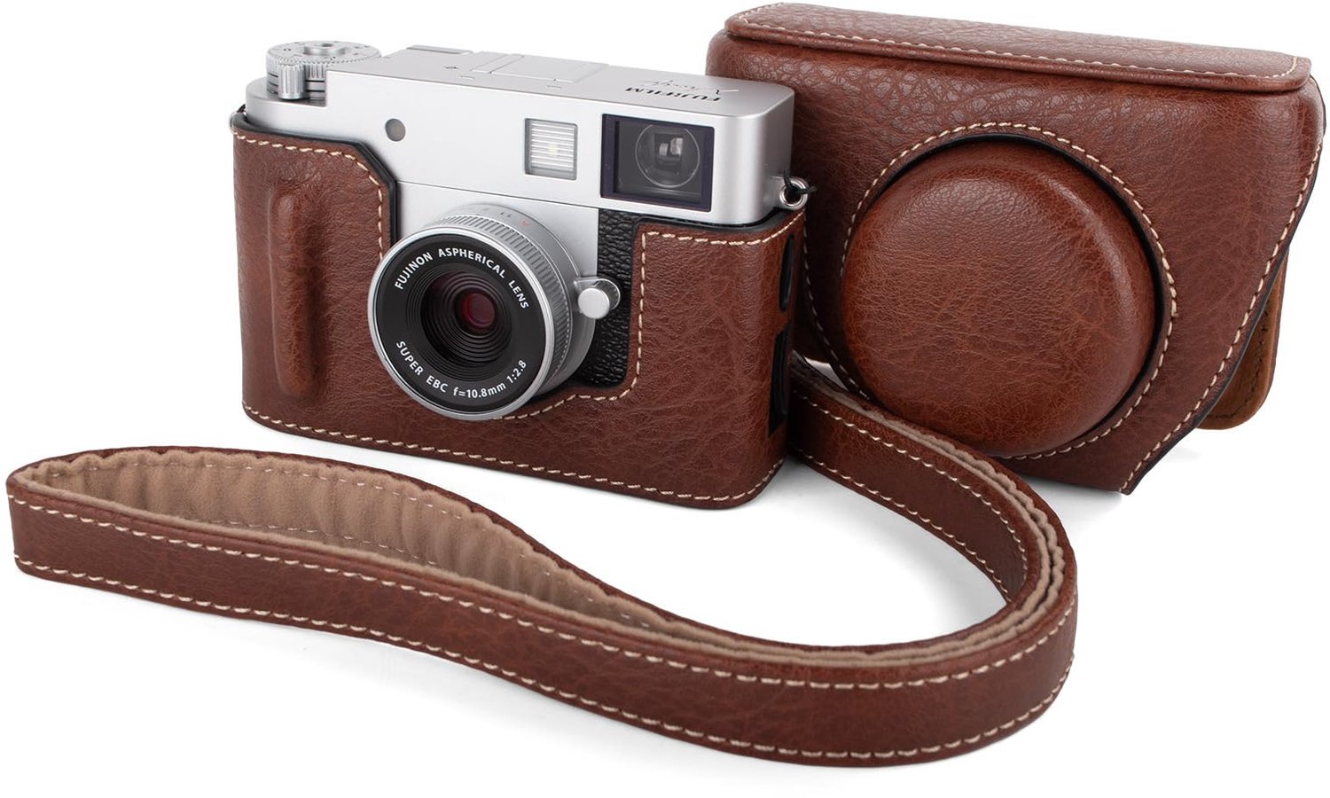 Camera Tas voor Fuji X Half - PU Lederen Beschermcase