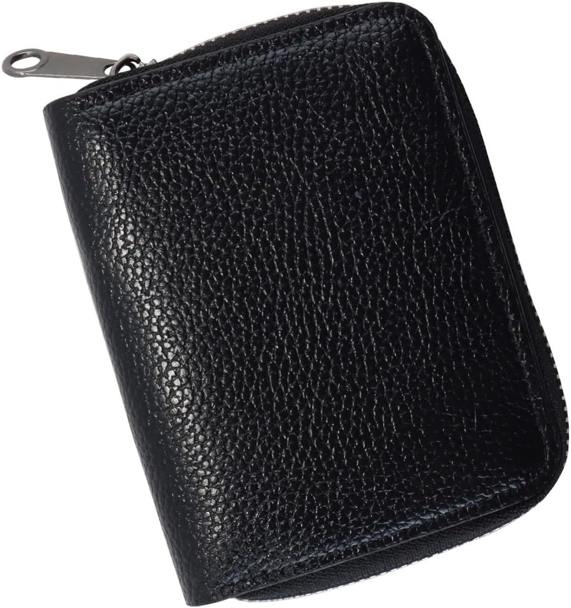 Kunstleer Kaartenportemonnee, zwart Unisex Card Case, voor ID, Bank, Business (zwart)