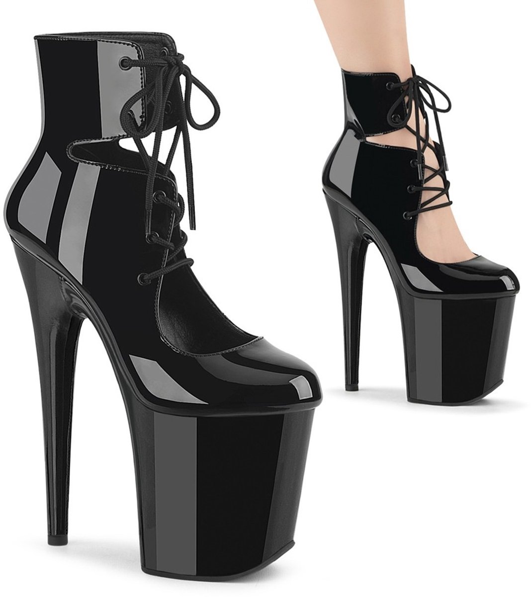 Pleaser - FLAMINGO80022 Plateau Laarzen, Paaldans schoenen - US 7 - 37 Shoes - Zwart