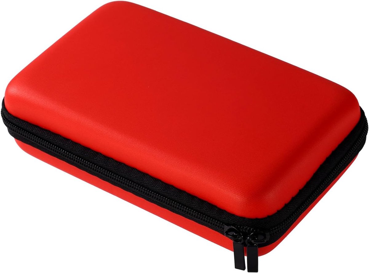 Opberg-Etui voor New 3DS 3DS 2DS XL DSi DS Lite, Waterdicht Beschermende Draagtas met Afneembare Polsriem Compacte Harde Beschermhoes voor Draagbare Spelconsole (Rood)
