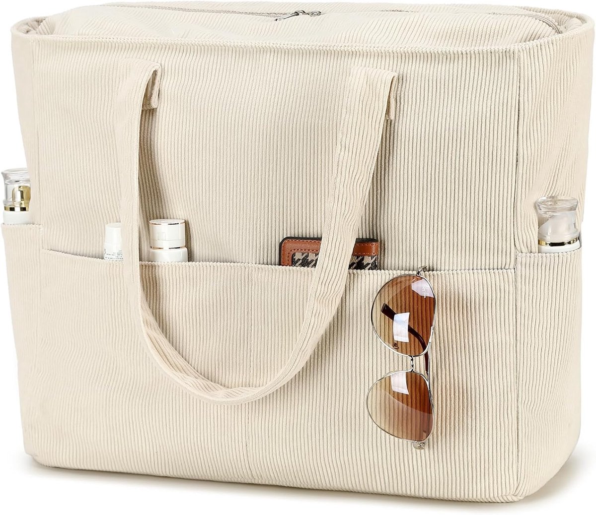 Grote strandtas met ritssluiting, voor dames, waterdichte schoudertas, draagtas, shopper, ondoordringbaar voor zand, voor zwembad, fitness, familie-reistas