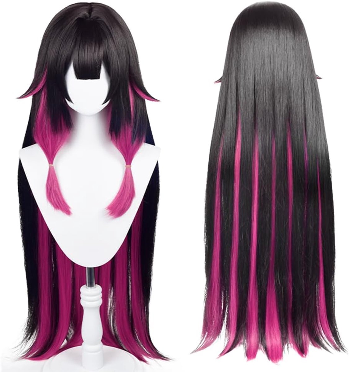 Cosplay Pruiken, Genshin Impact Wig voor Halloween, Kerstmis en feest (Damselette Colombina Cosplay)