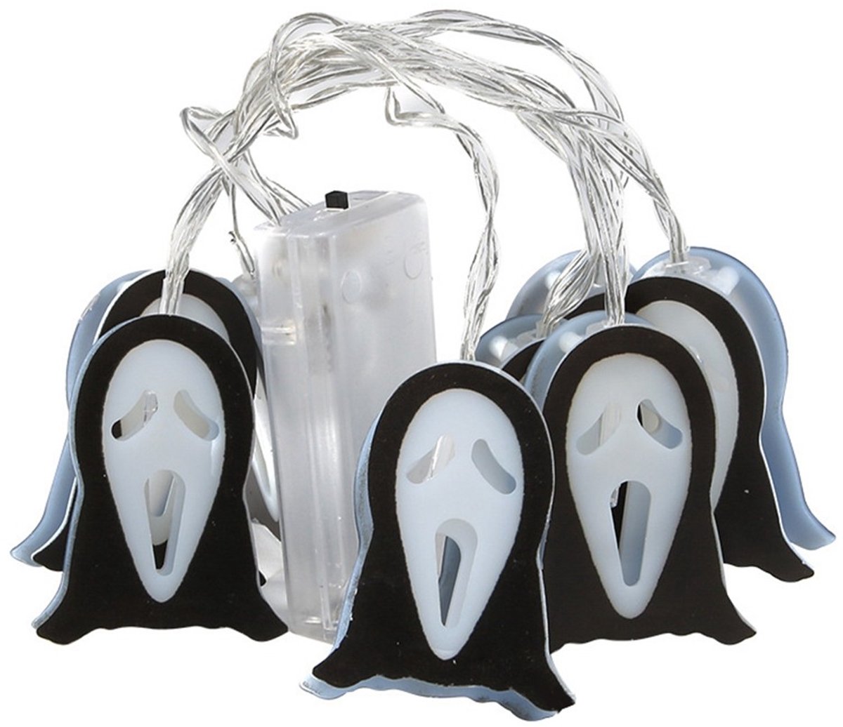 LED-lichtsnoeren voor Halloween, decoraties in de vorm van een schedel