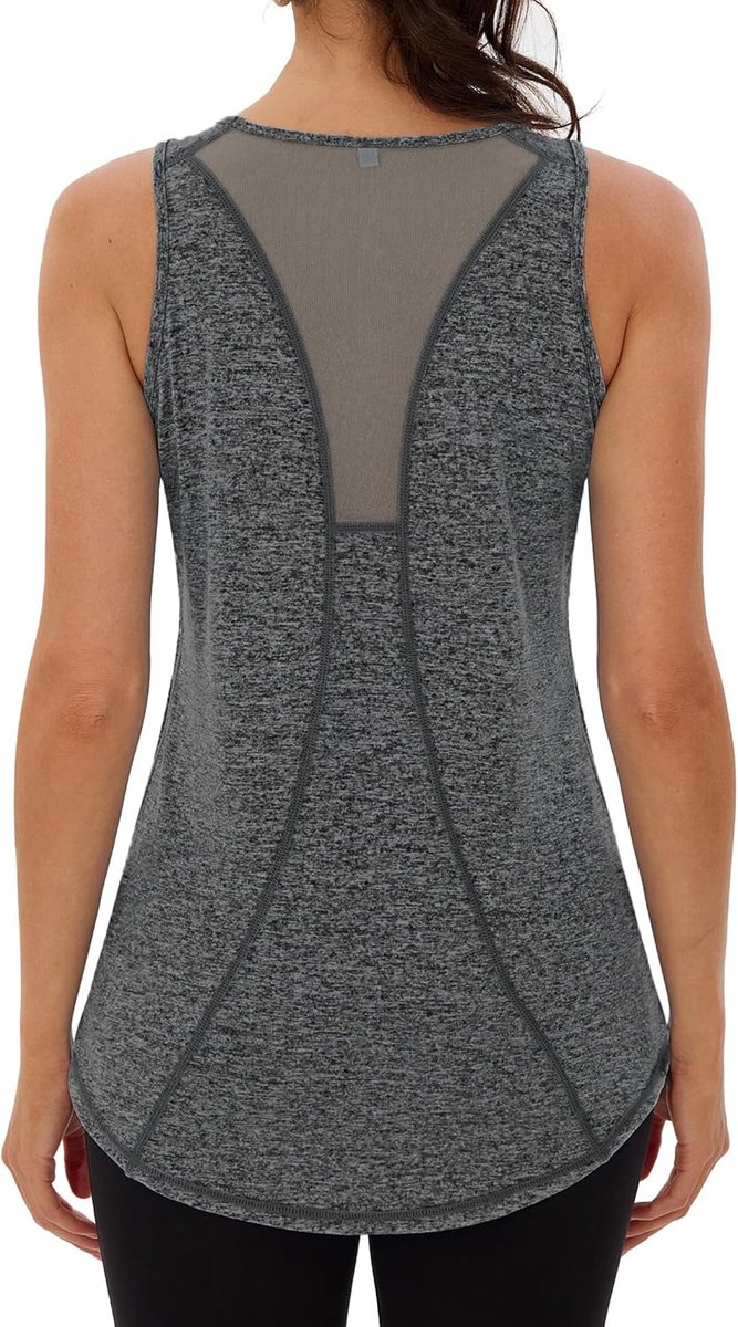 Dames yoga tanktop mesh rug mouwloos sport bovendeel hardlopen fitness functioneel gym activewear tanktop S-3XL
