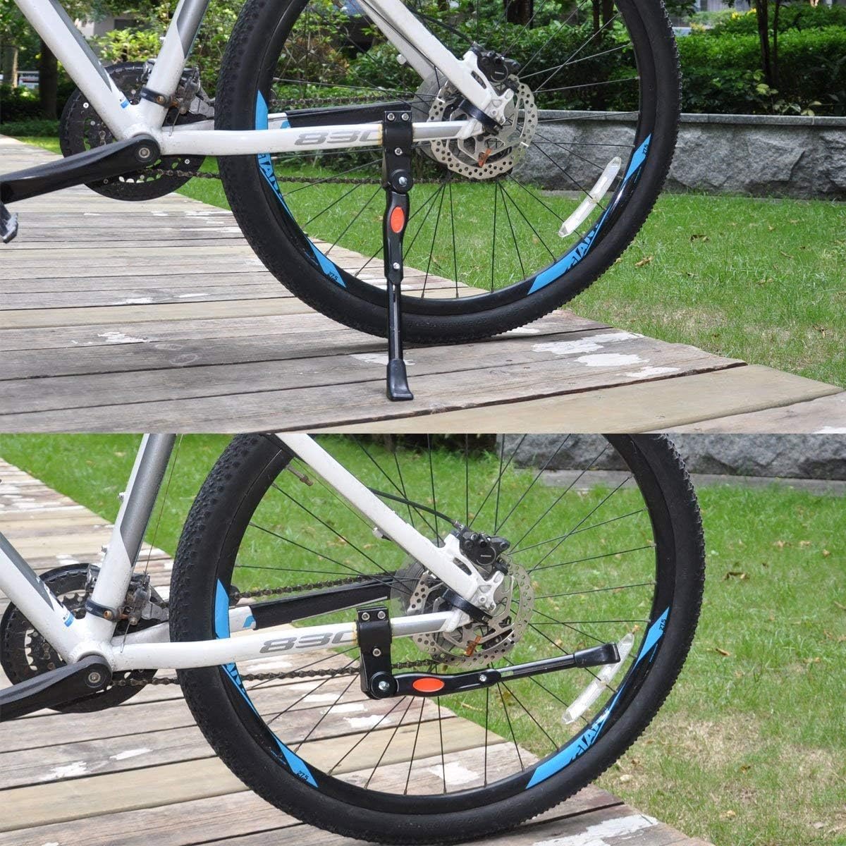Fietsstandaard, universele achterbouwstandaard aluminiumlegering voor mountainbikes van 24-28 inch.