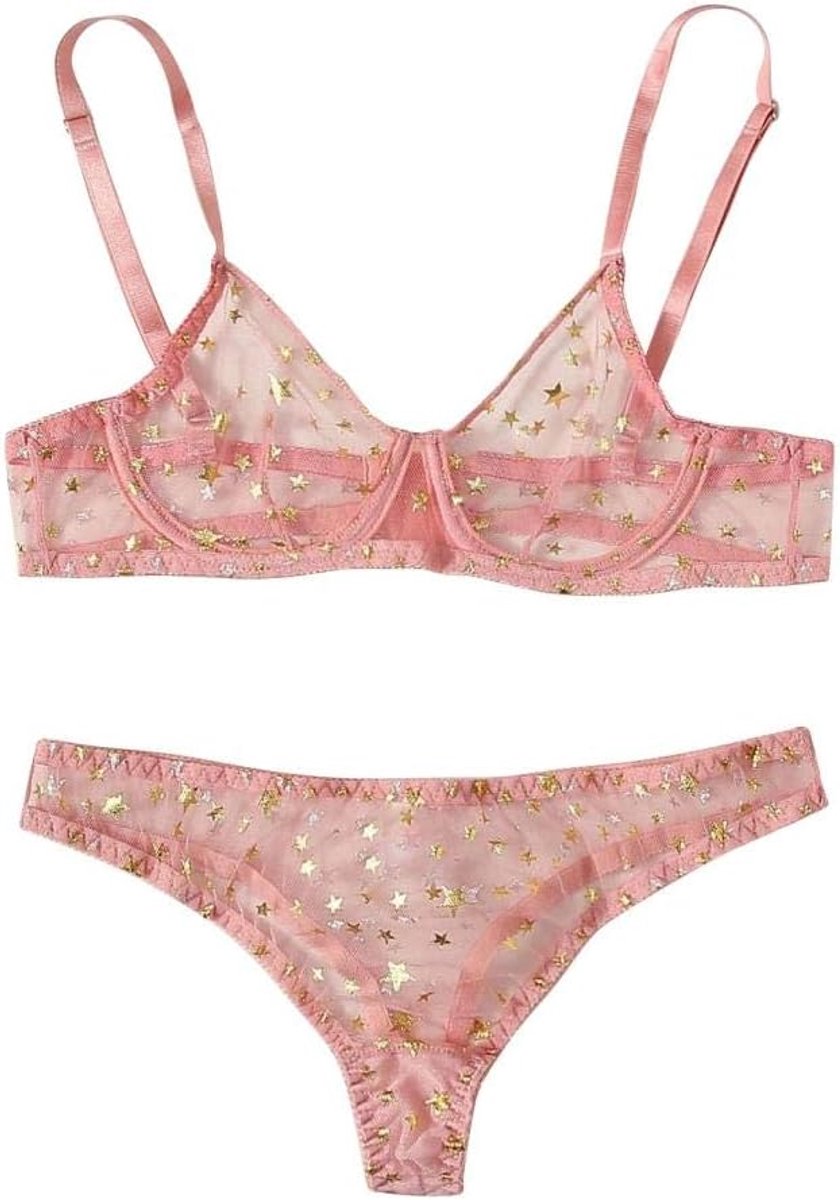Nachtkleding kant lingerie sexy jurk met string voor damesErotische lingerie voor vrouwen Sexy G-string Lingerie String BH lingerie set Nachtkleding