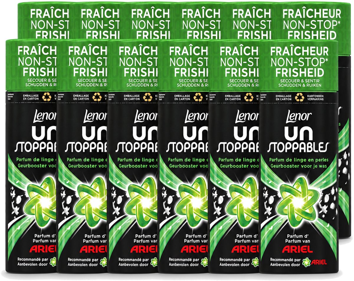 12 x Lenor Unstoppables – Geurbooster – Ariel – 13 Wasbeurten – 165 g - Voordeelverpakking - 12 stuks